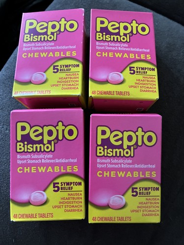 Four pepto bismol - pepto, chewables