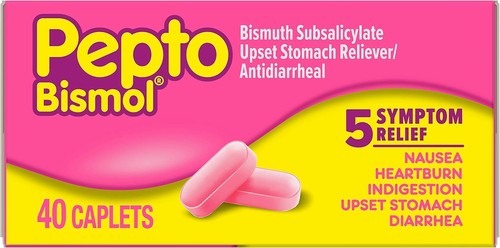 Pepto bismol caplets fast - bismol,